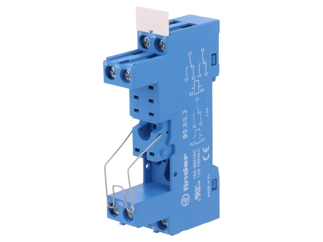 Socket; 10A; 250VAC; op DIN-rail; schroefklemmen; -40÷70°C; IP20 Socket; 10A; 250VAC; op DIN-rail; schroefklemmen; -40÷70°C; IP20